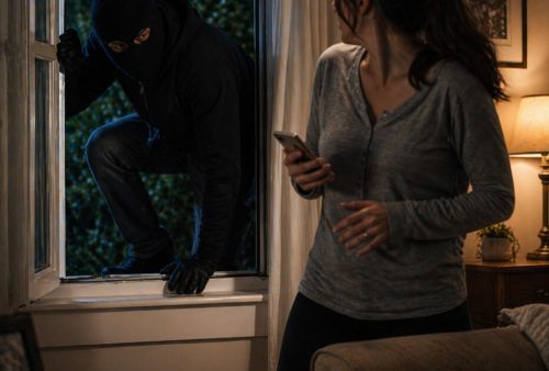 erotic story - heroine & intruder