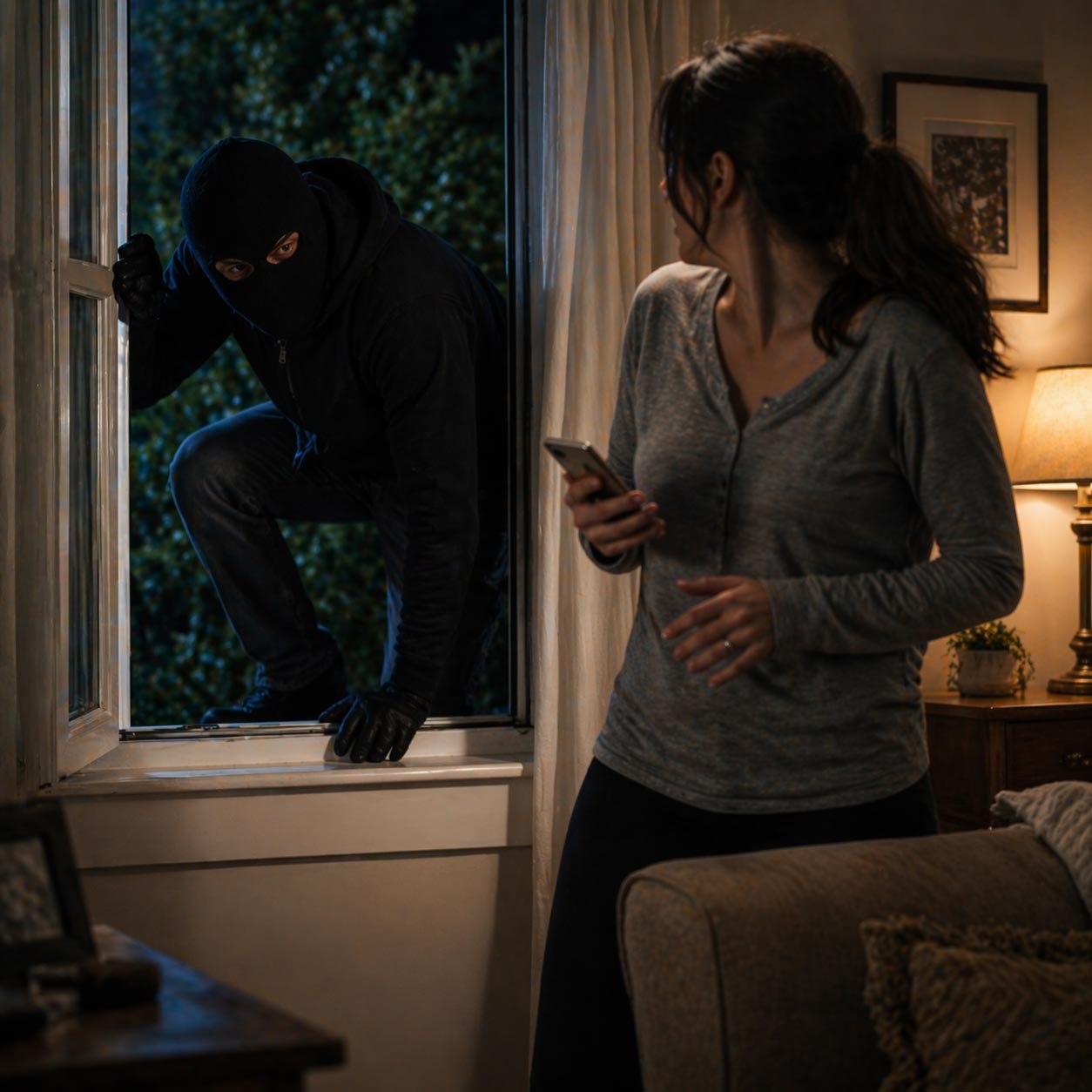 erotic story - heroine & intruder