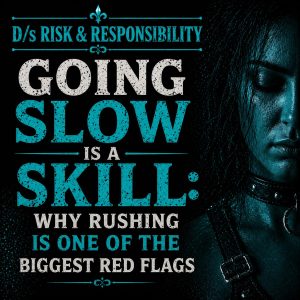 Going Slow Is a Skill: Why Rushing Is One of the Biggest Red Flags